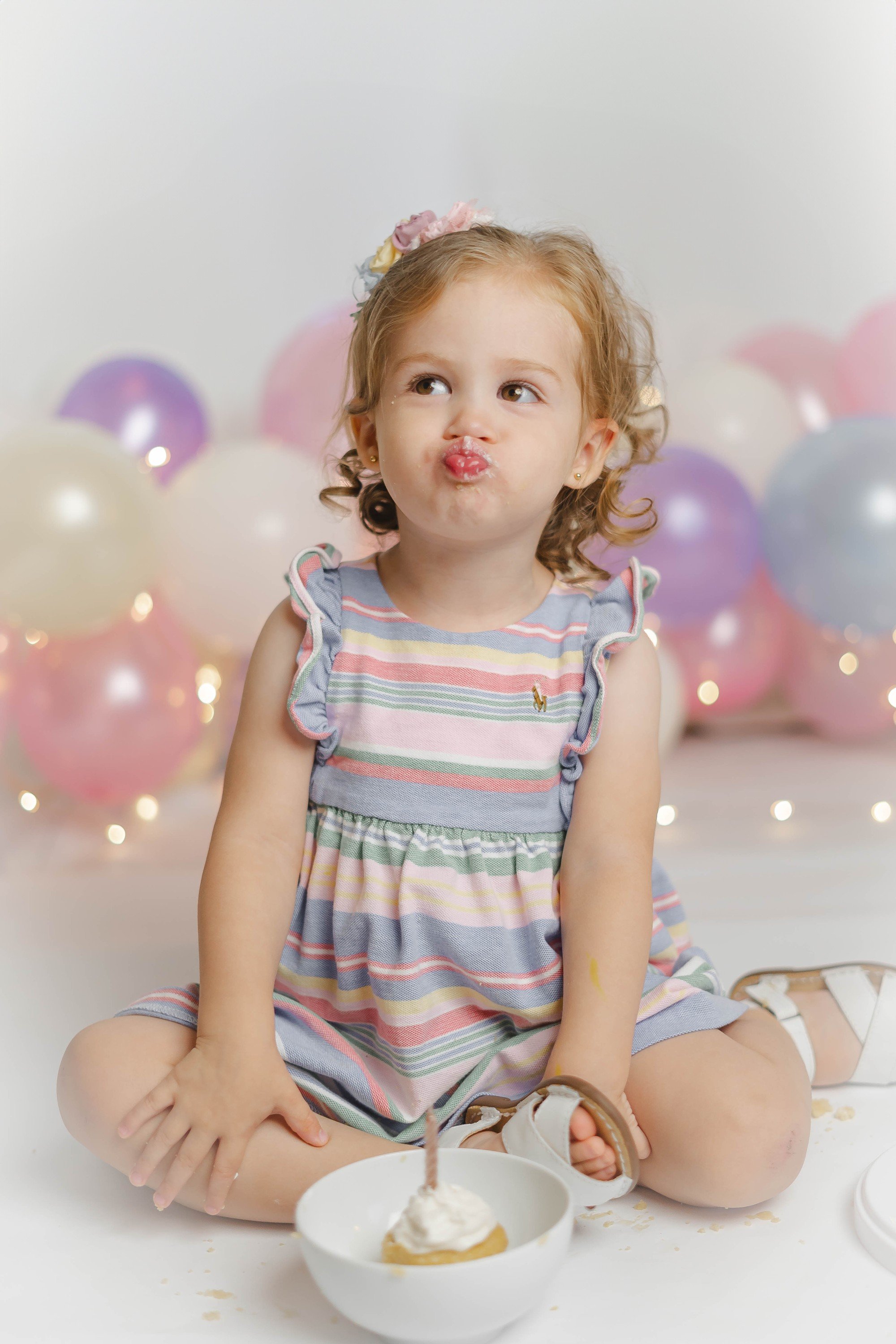 First birthday cake smash photography session in the San Francisco Bay Area